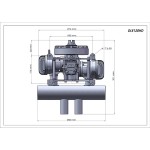 DLE 128 HD Drone Engine 7.4kw Water-Cooled Hybrid Electricity Generator Gasoline Engine Electric Kit